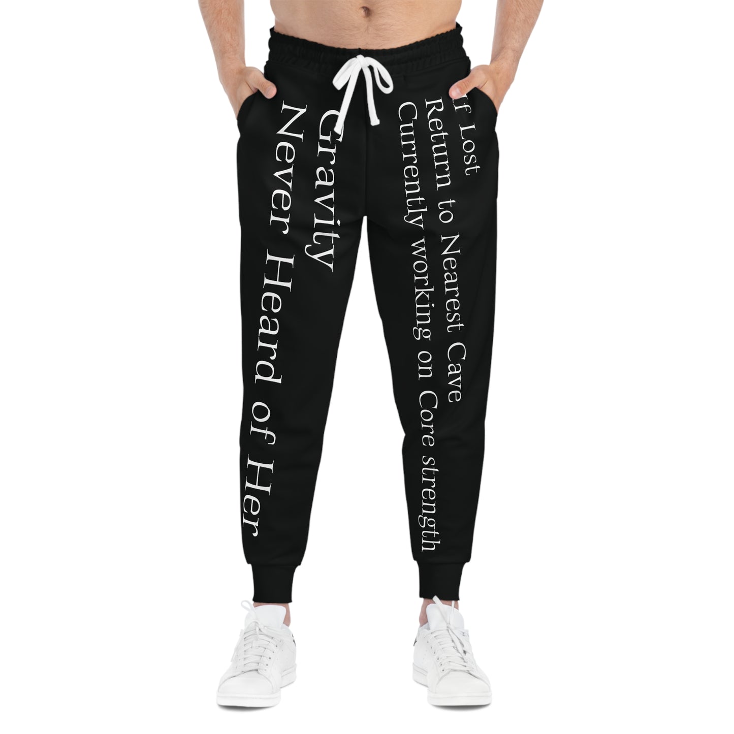 Black Athletic Joggers - Cave Climbing Core