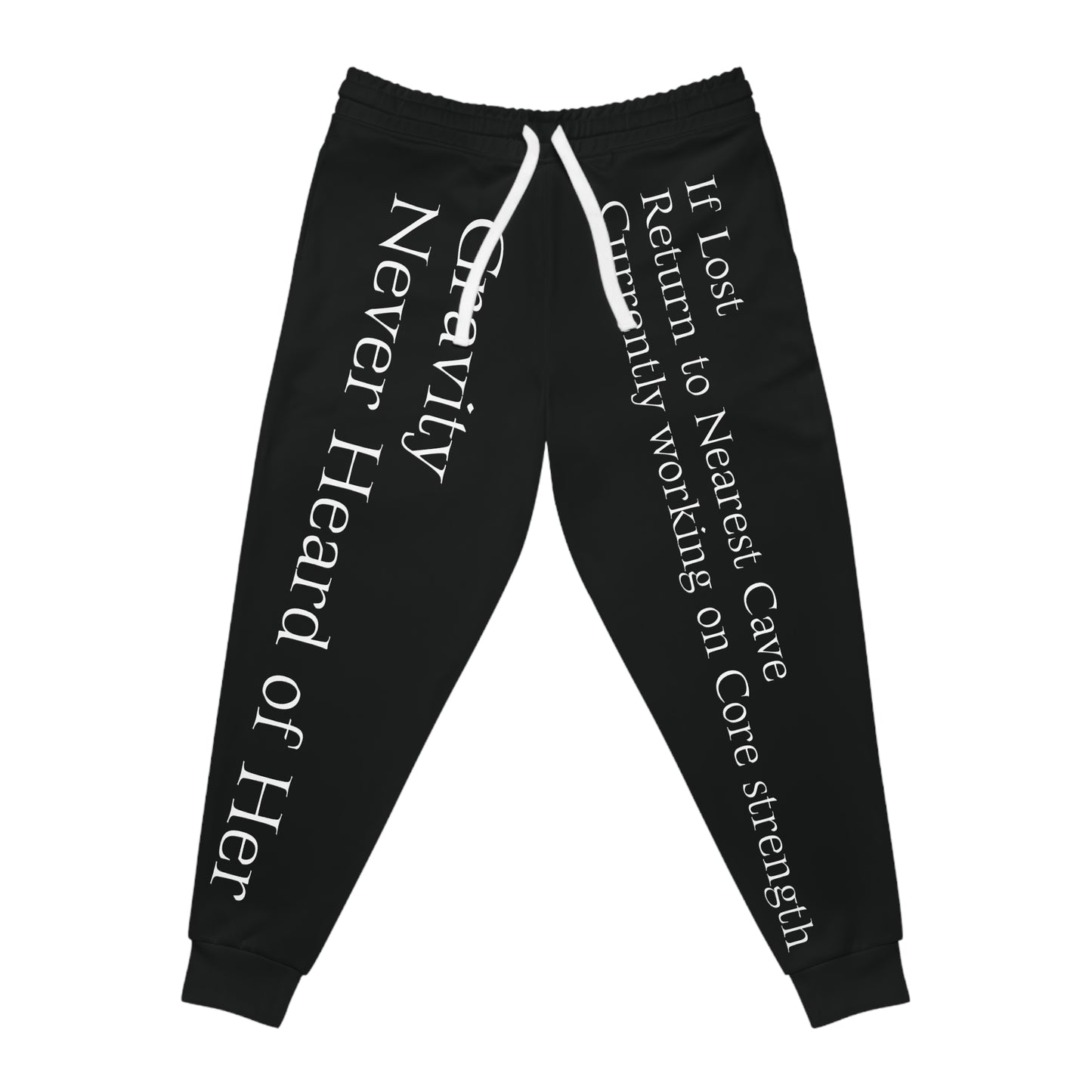 Black Athletic Joggers - Cave Climbing Core