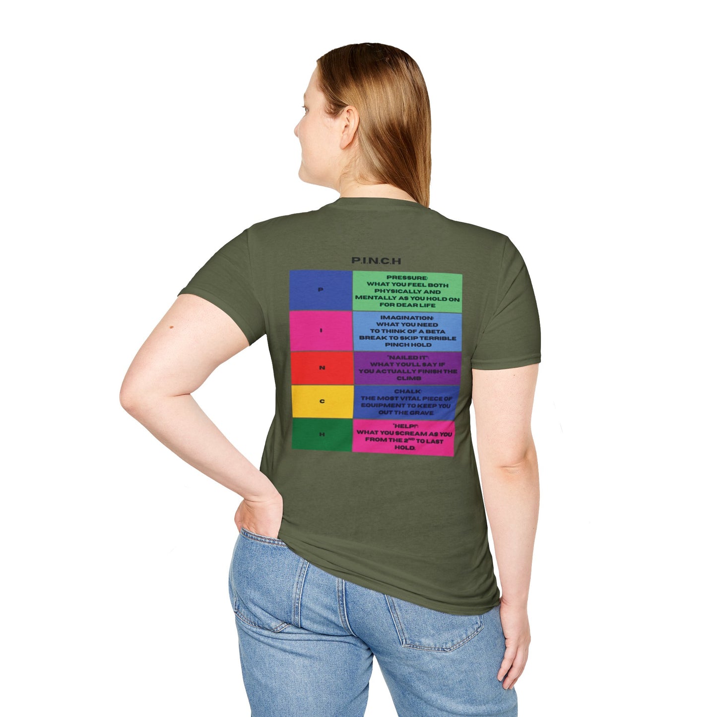 Pinch Holds Unisex T-Shirt - Squeeze to Survive Design