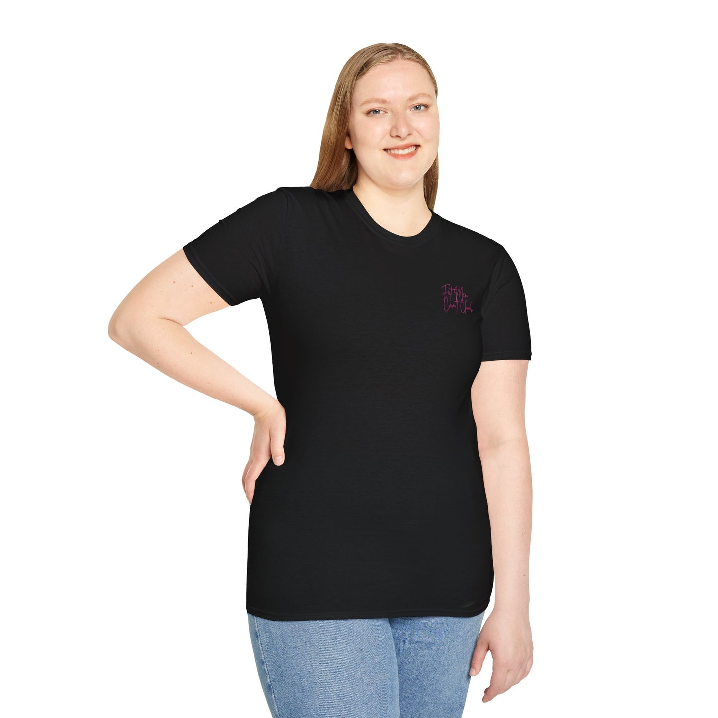 T-Shirt Simple 'Fat Men Can't Climb' Logo Shirt