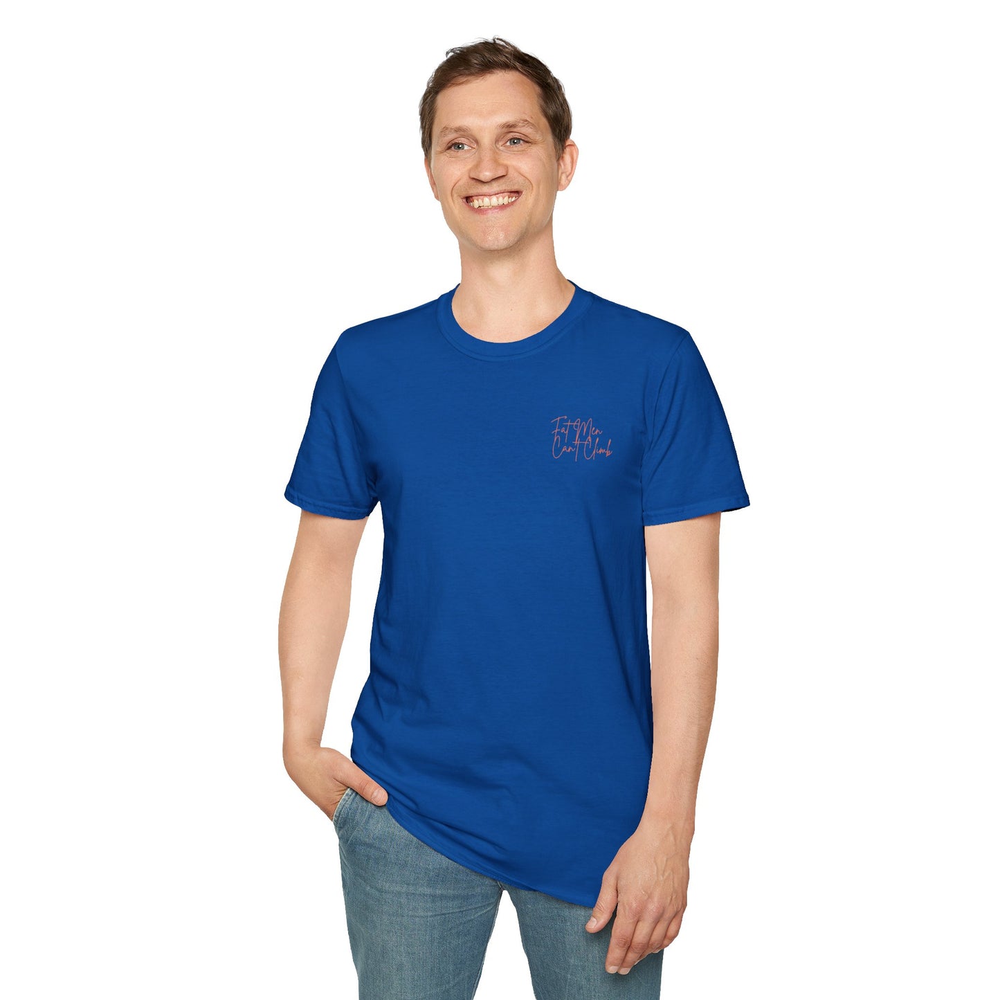 T-Shirt Simple 'Fat Men Can't Climb' Logo Shirt