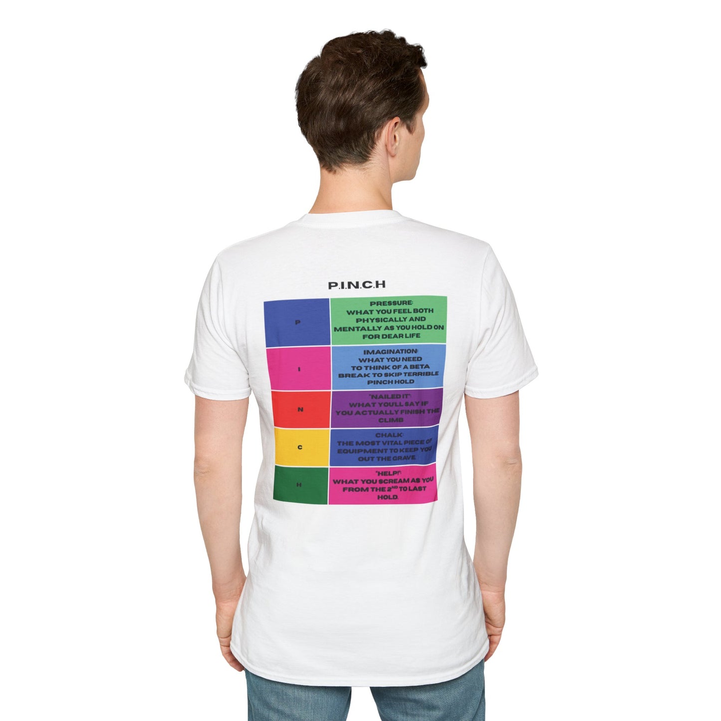 Pinch Holds Unisex T-Shirt - Squeeze to Survive Design