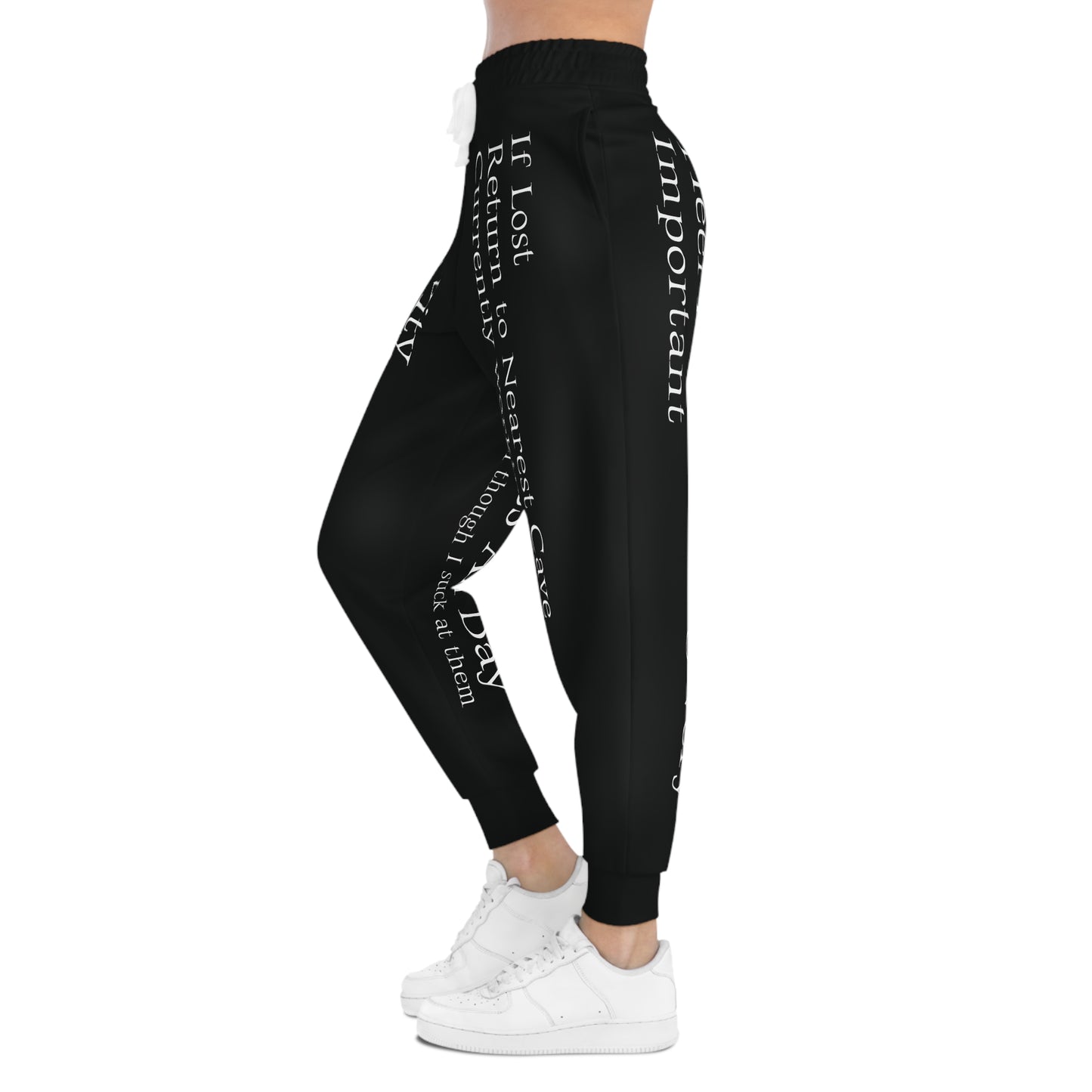 Black Athletic Joggers - Cave Climbing Core