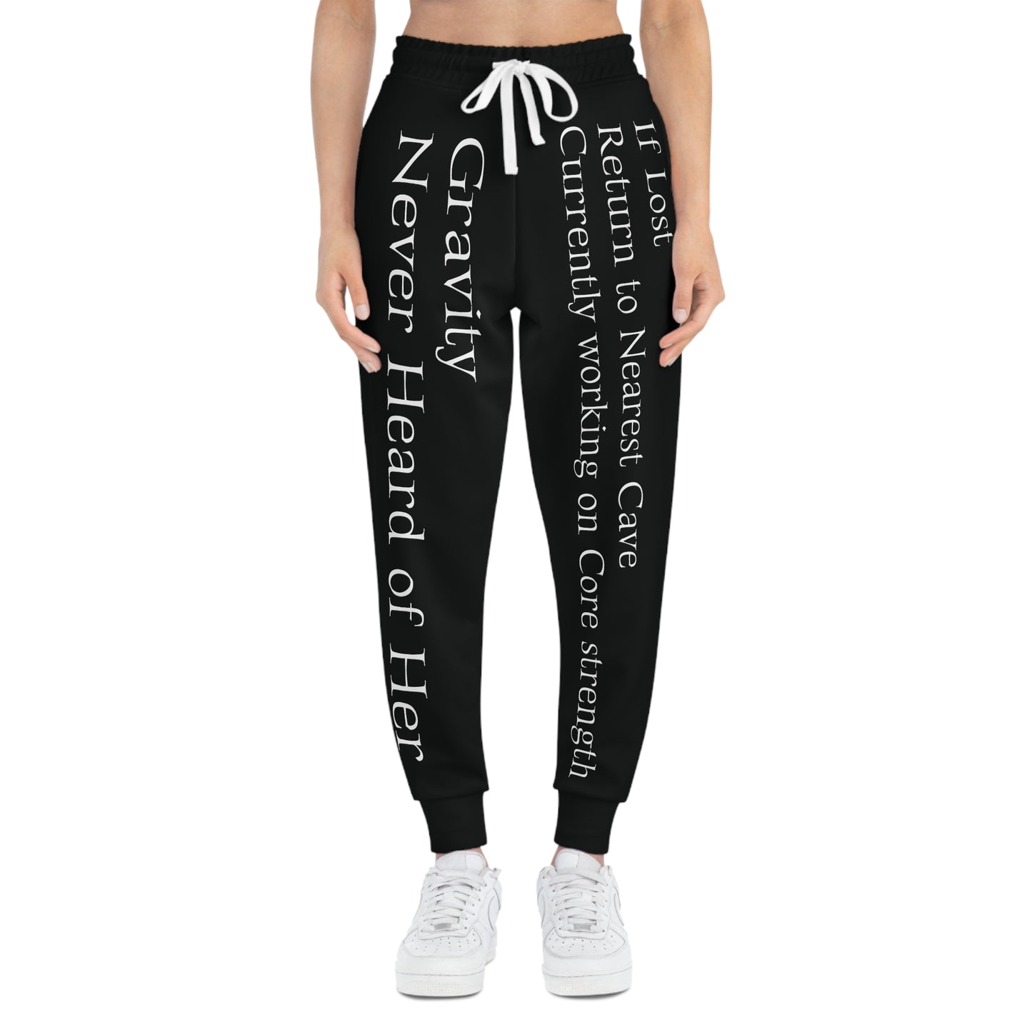 Black Athletic Joggers - Cave Climbing Core