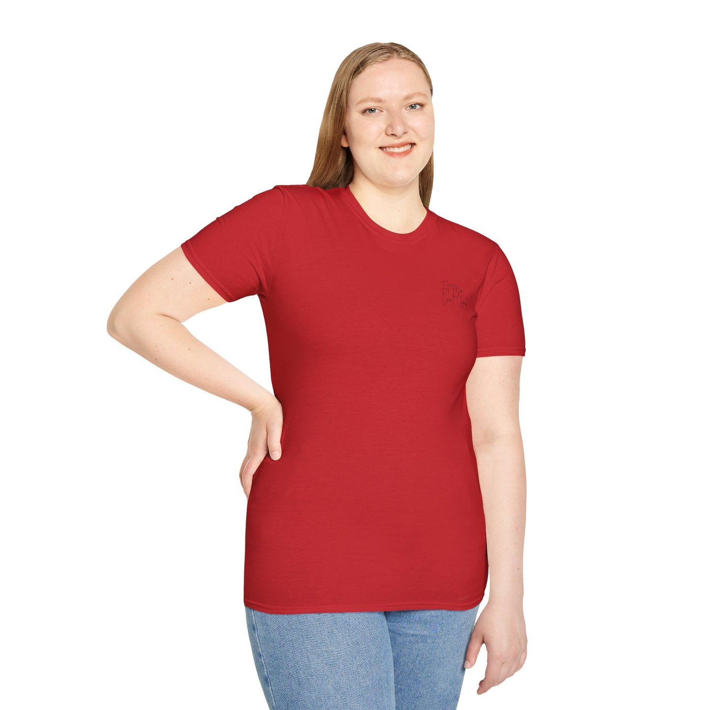 T-Shirt Simple 'Fat Men Can't Climb' Logo Shirt