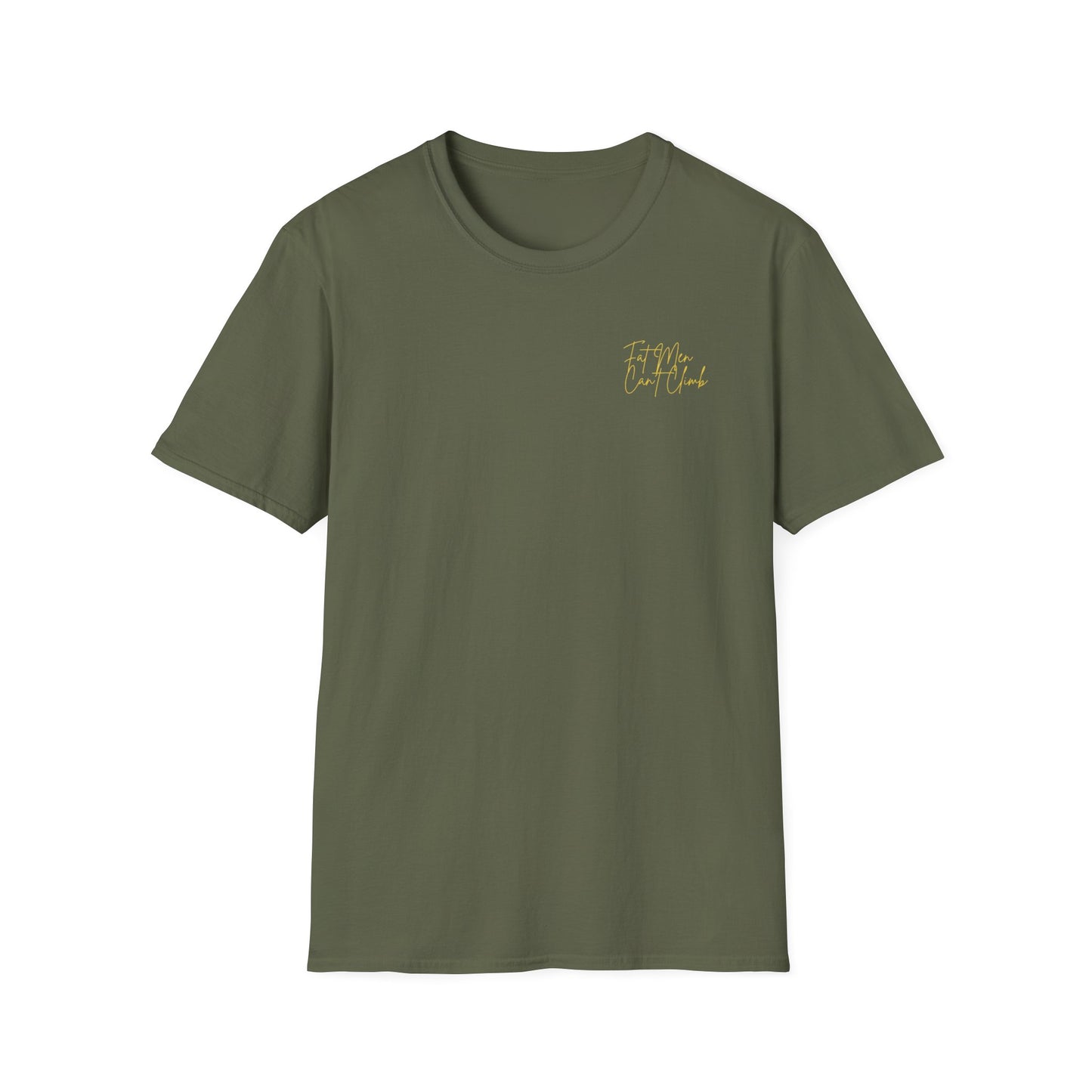 T-Shirt Simple 'Fat Men Can't Climb' Logo Shirt