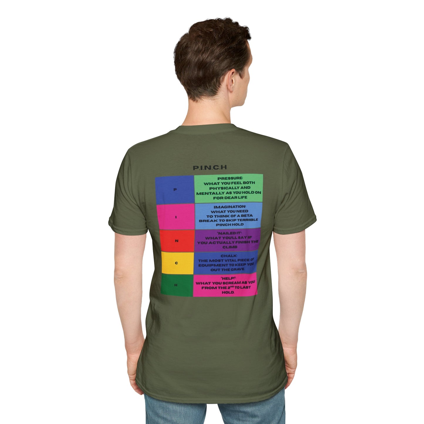 Pinch Holds Unisex T-Shirt - Squeeze to Survive Design