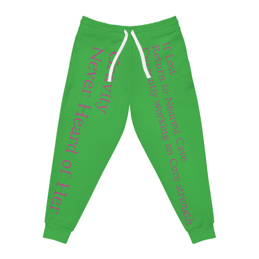 Green Athletic Joggers - Cave Climbing Core
