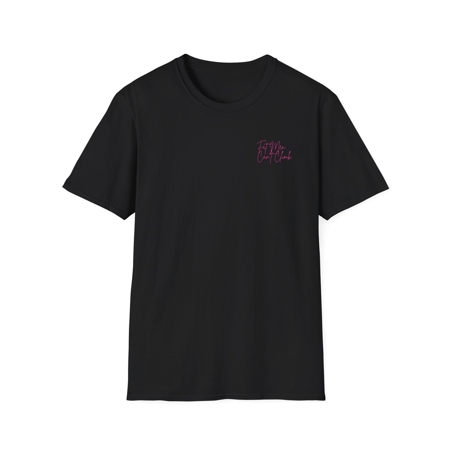 T-Shirt Simple 'Fat Men Can't Climb' Logo Shirt