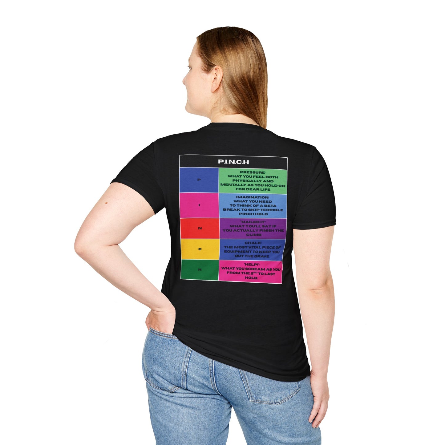 Pinch Holds Unisex T-Shirt - Squeeze to Survive Design