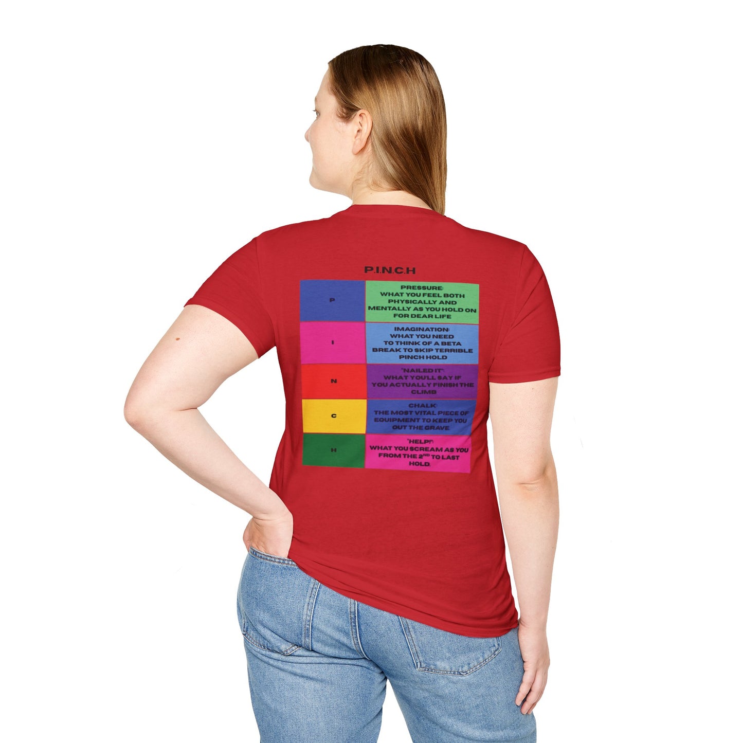 Pinch Holds Unisex T-Shirt - Squeeze to Survive Design